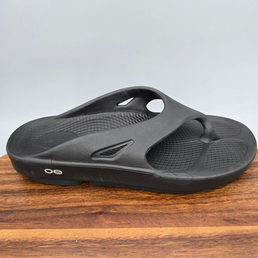 Oofos Ooriginal Sandals Womens 10 Black Comfort Recovery Slip On Thong Flip Flop